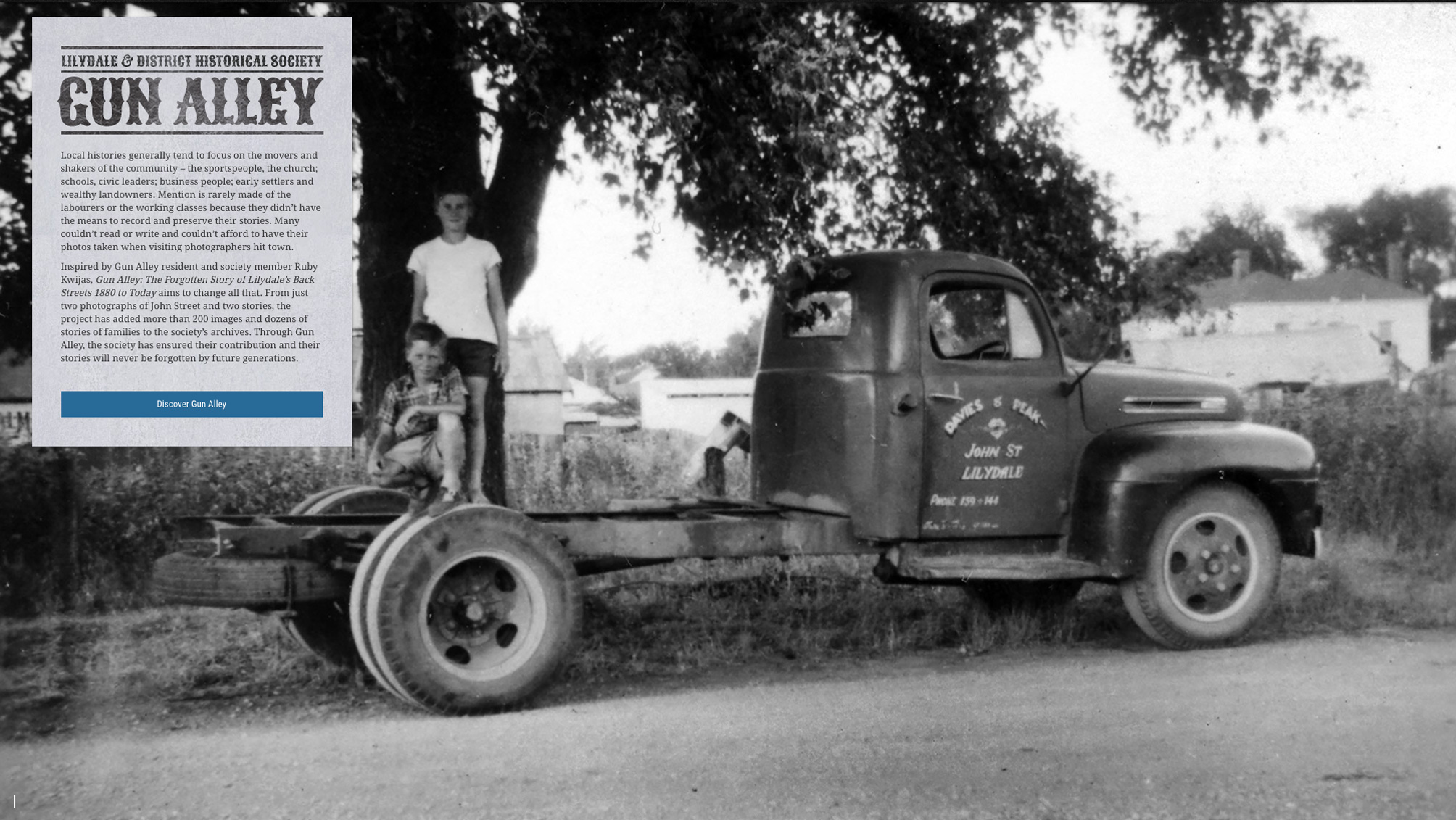 Yarra Ranges Historical Society, Gun Alley web site - Mental Media